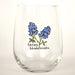 Texas Bluebonnets Stemless Wine Glass