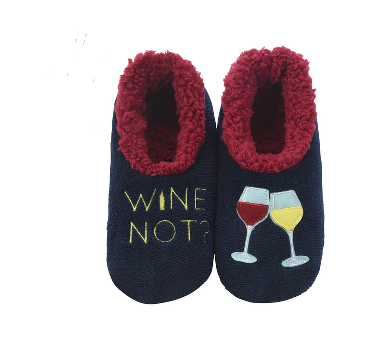 Wine Not Snoozies! Slippers