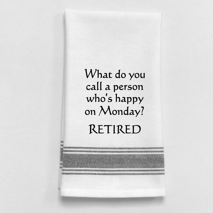 Happy Monday Retired Tea Towel