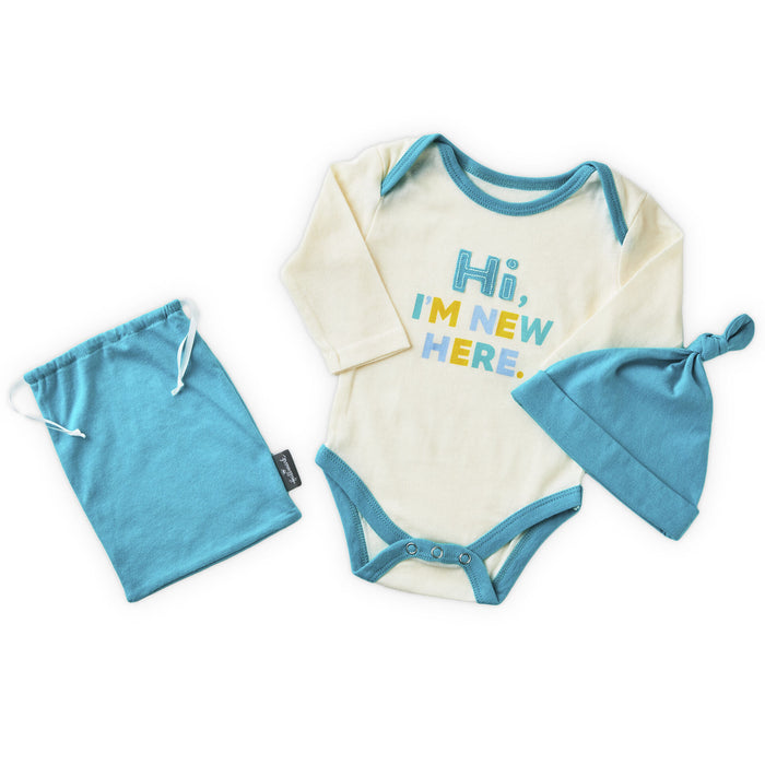 I'm New Here Baby Bodysuit and Hat Set