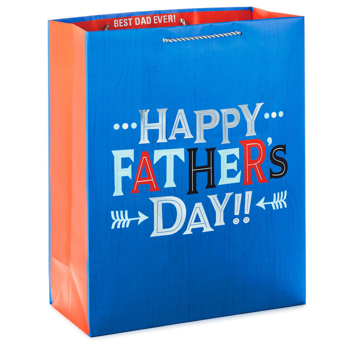 Blue and Silver Father's Day Gift Bag