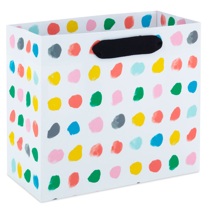 Colorful Painted Dots Small Horizontal Gift Bag