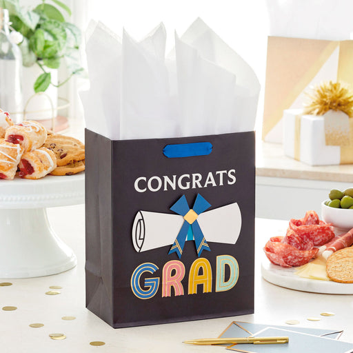 Congrats Grad Diploma Scroll Medium Graduation Gift Bag