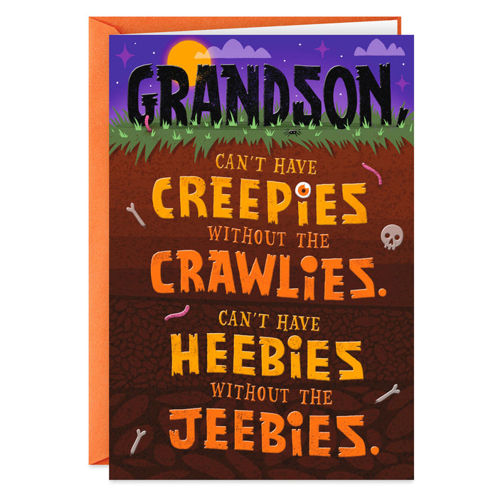 Creepies and Crawlies Halloween Card for Grandson