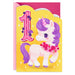Sparkles and Rainbows Cute Unicorn First Birthday Card