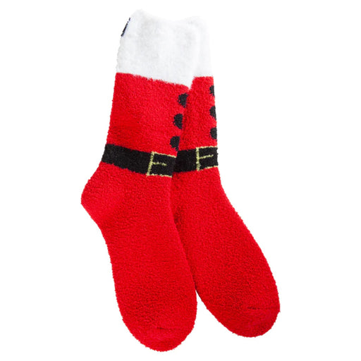 Santa Holiday Cozy Crew Socks