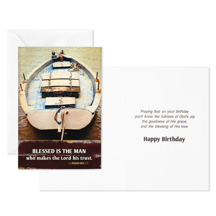 DaySpring Nautical Assorted Religious Birthday Cards, Box of 12