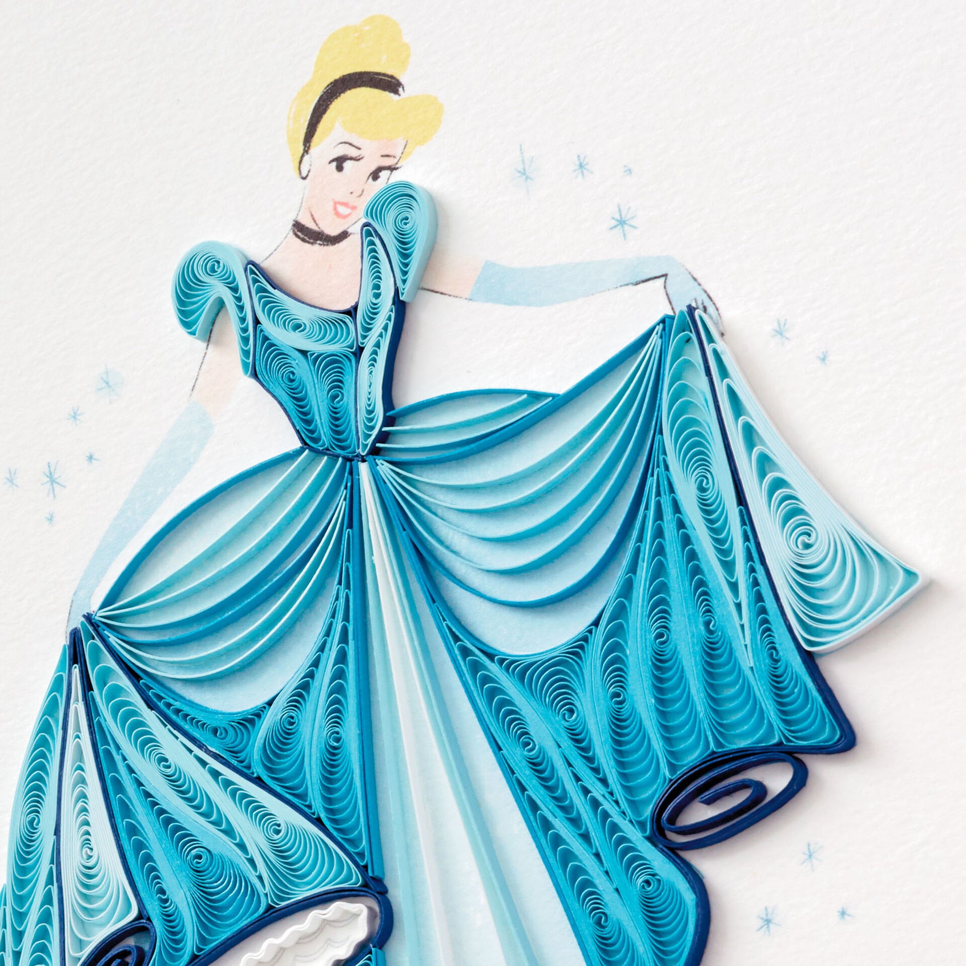 Disney Princess Cinderella You Sparkle Quilled Paper Handmade Card ...