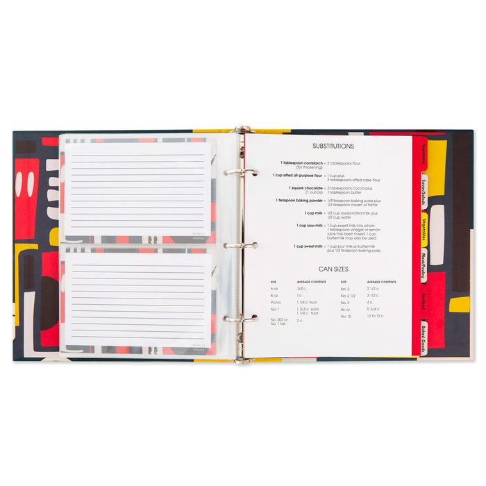 Disney Mickey Mouse Retro Pattern Recipe Organizer Book