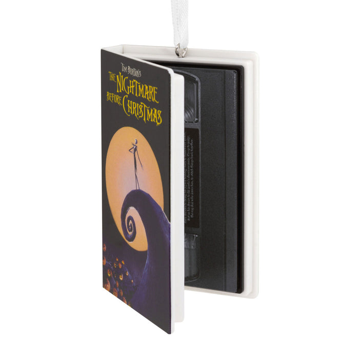 Disney Tim Burton's The Nightmare Before Christmas Retro Video Cassette Case Hallmark Ornament