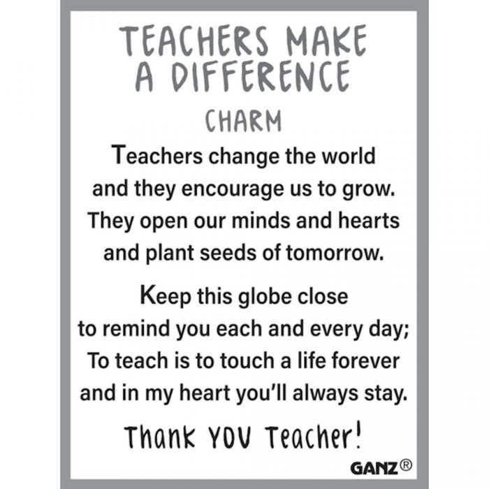 Teachers Make a Difference Charm