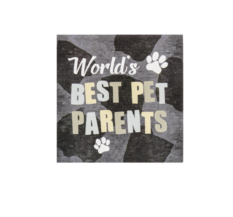 World's Best Pet Parents Mini Block Sign