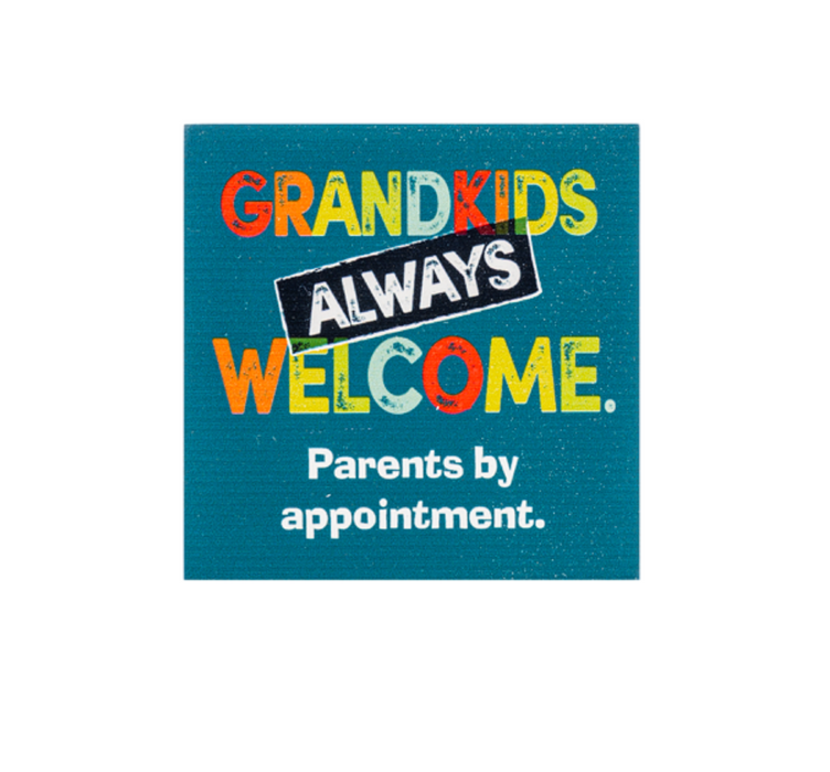 Grandkids Always Welcome Mini Block Sign