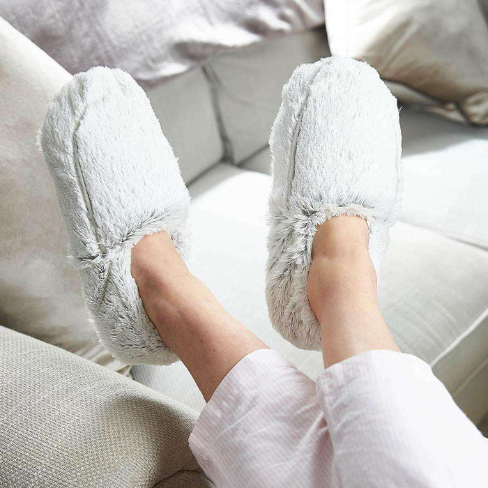 Cozy Plush Slippers - Marshmallow Gray