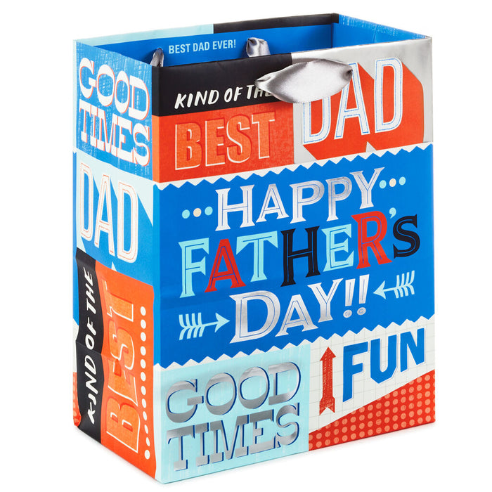 Father's Day Collage Lettering Gift Bag