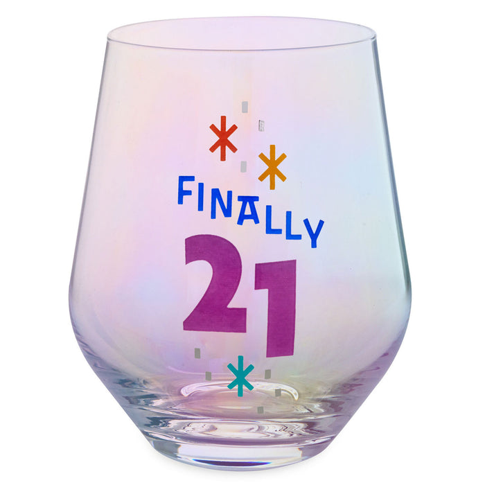 Hallmark Finally 21 Stemless Wine Glass