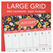 Floral Print Large Grid 2023 Wall Calendar