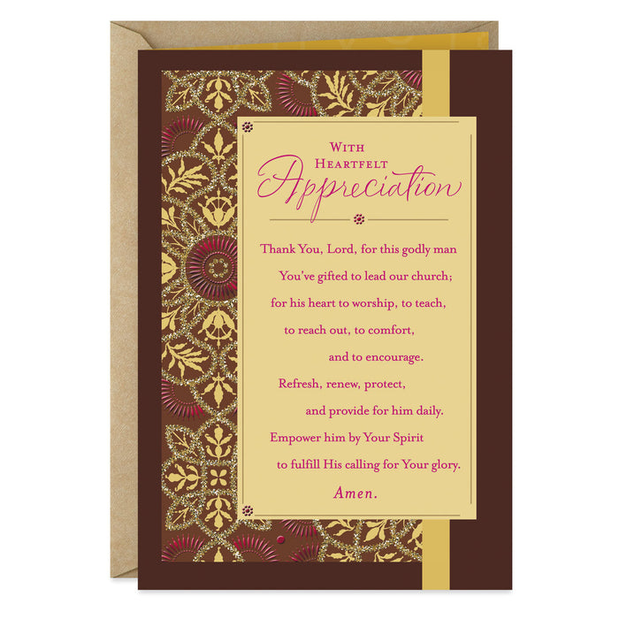 May God Richly Bless You Religious Clergy Appreciation Card