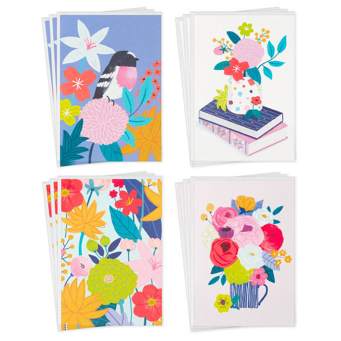 Assorted All-Occasion Handmade Greeting Cards in Black Scattered