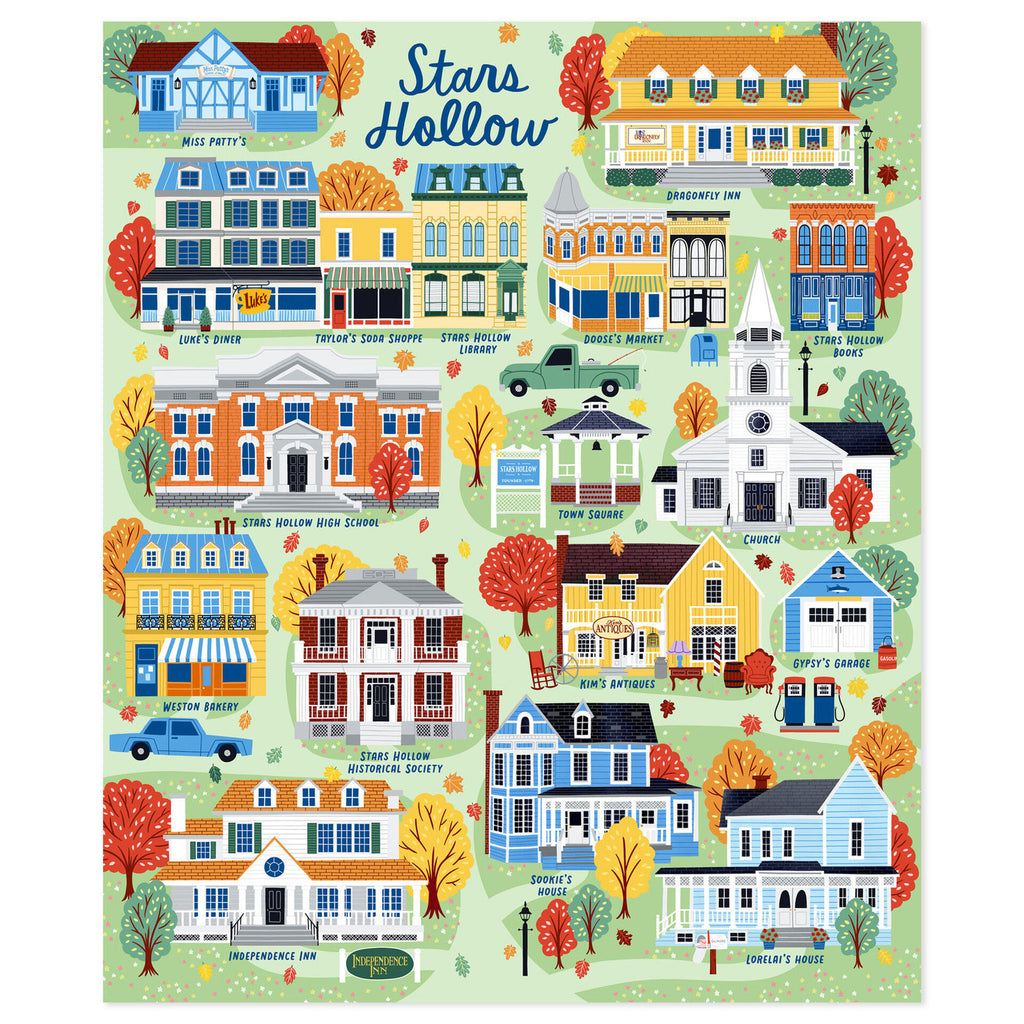 Gilmore Girls Stars Hollow Map Blanket — Trudy’s Hallmark