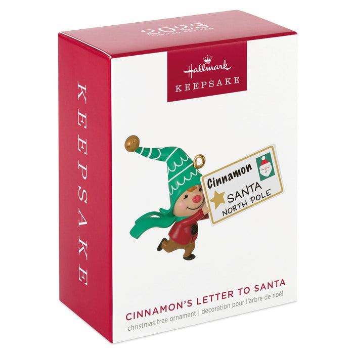 Dated 2023 Gnome for Christmas Cinnamon's Letter to Santa Ornament