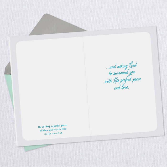 God's Peace and Love For You Religious Sympathy Card