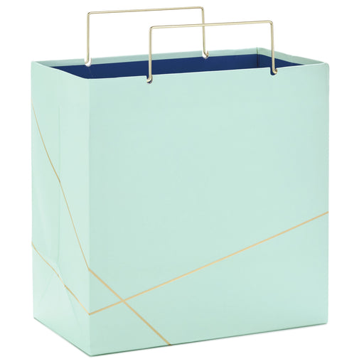 Mint Green With Gold Medium Square Gift Bag