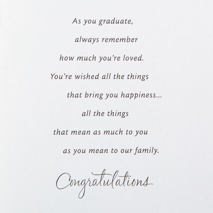 Wishing You All the Happiness Graduation Card for Grandson