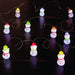 Gumdrop Snowman 10-Light Christmas String Lights