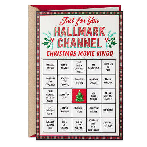 Hallmark Channel Christmas Movie Bingo Christmas Card