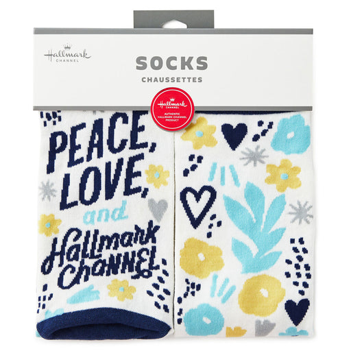 Hallmark Channel Peace & Love Novelty Crew Socks