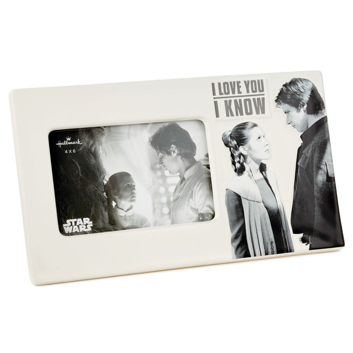 Star Wars™ Han Solo™ and Princess Leia™ I Love You I Know Ceramic Picture Frame