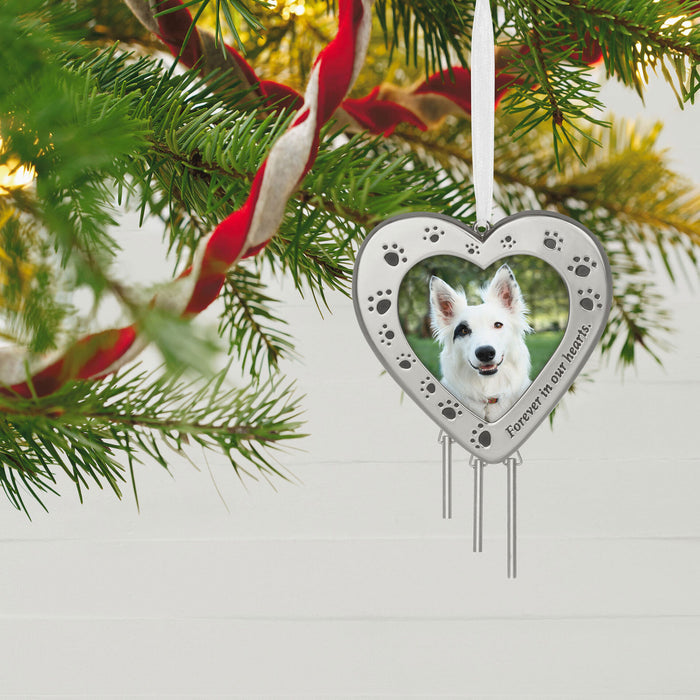 Forever in Our Hearts 2023 Metal Photo Frame Pet Memorial Ornament