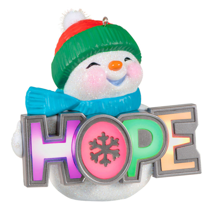 Season of Hope Snowman 2023 Ornament With Light