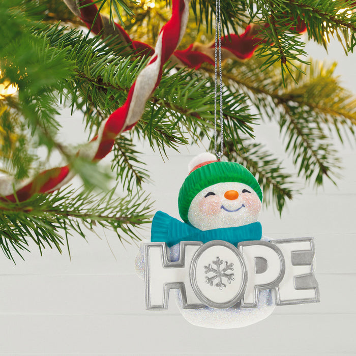 Season of Hope Snowman 2023 Ornament With Light
