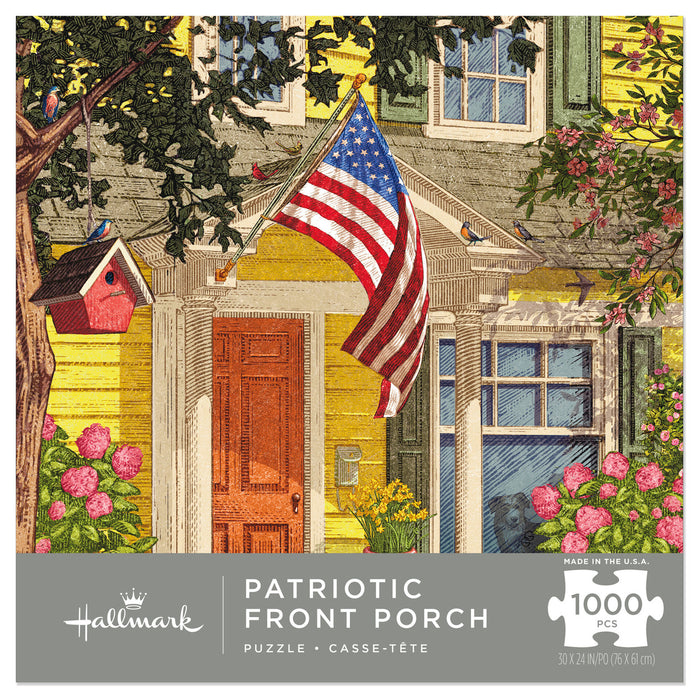 Patriotic Front Porch 1000 Piece Puzzle