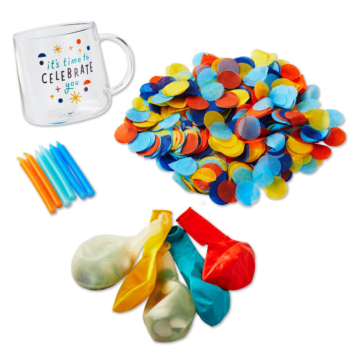 It's Time to Celebrate You Glass Mug Party Kit