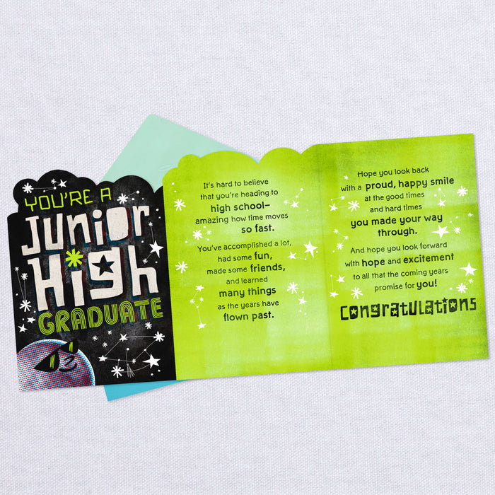 Good Times and Excitement Junior High Graduation Card
