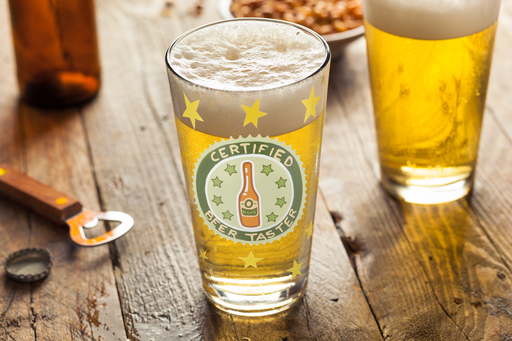 Certified Beer Taster Lolita Pint Glass