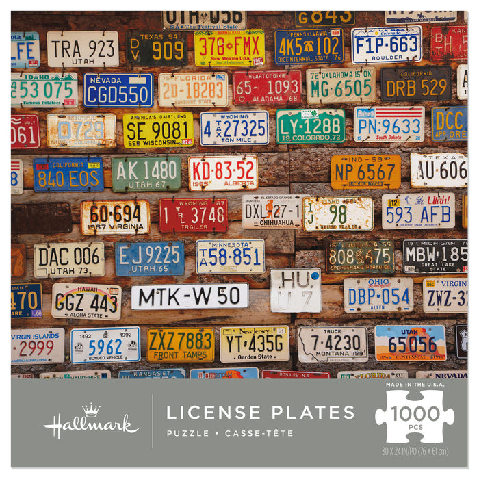 License Plates 1000 Piece Puzzle