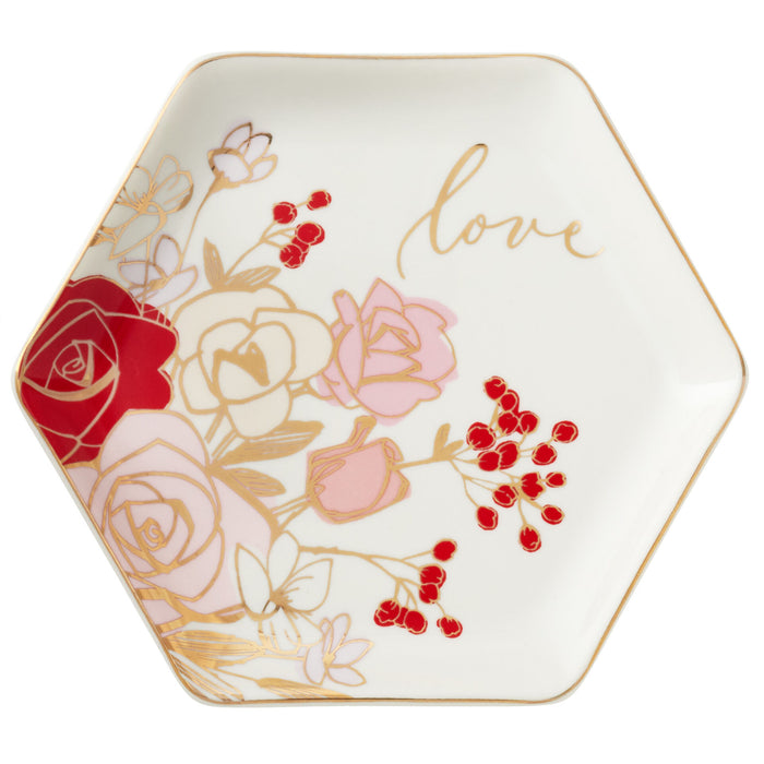 Love Roses Ceramic Trinket Dish