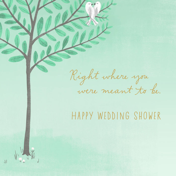 Life Brought You Together Lovebirds Wedding Shower Card