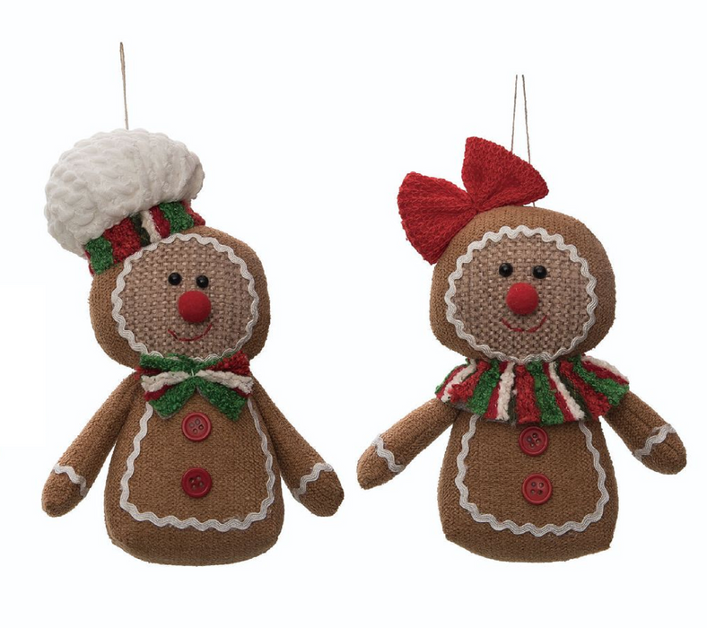 Plush Gingerbread Ornaments 