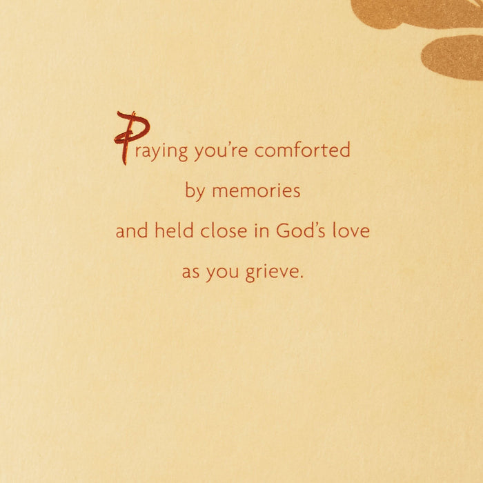 Comforted by Memories Religious Sympathy Card for Loss of Mom