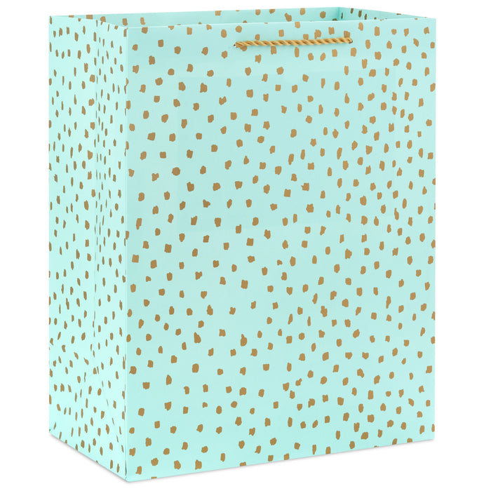 Gold Dots on Mint Gift Bag