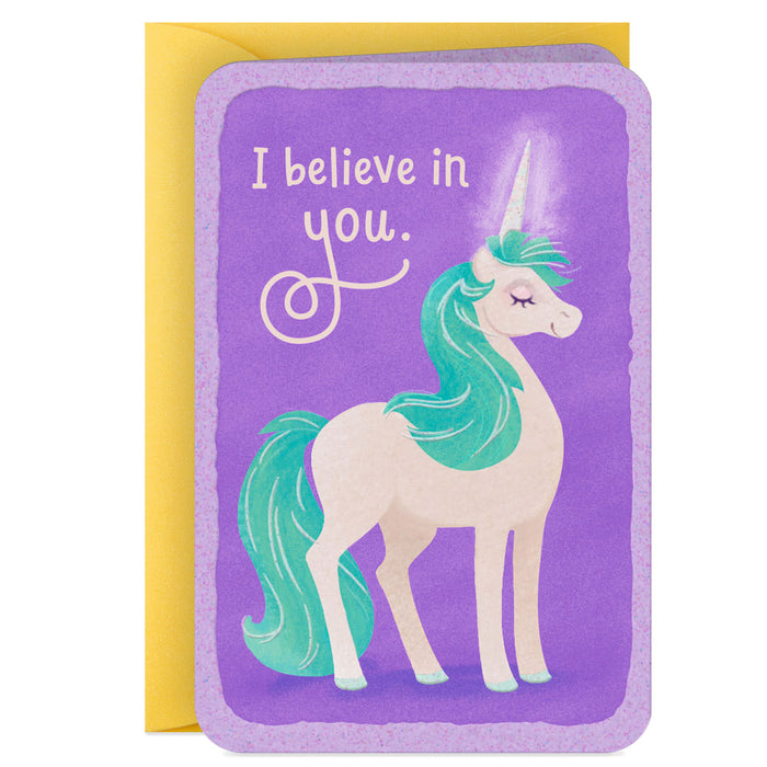 Mini I Believe In You Unicorn Thinking of You Card