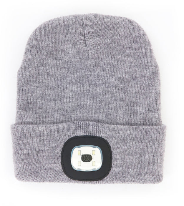 Night Scope™ Brightside Rechargeable LED Beanie gray