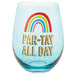 Par-Tay All Day Rainbow Giant Stemless Wine Glass