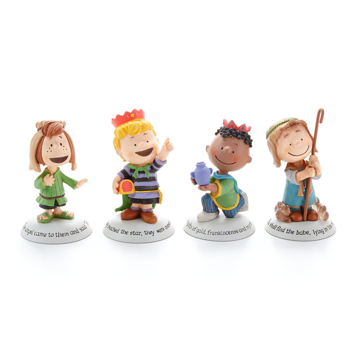 Hallmark Peanuts Christmas nativity figurinesPeanuts® Glad Tidings Nativity Additional Characters Set