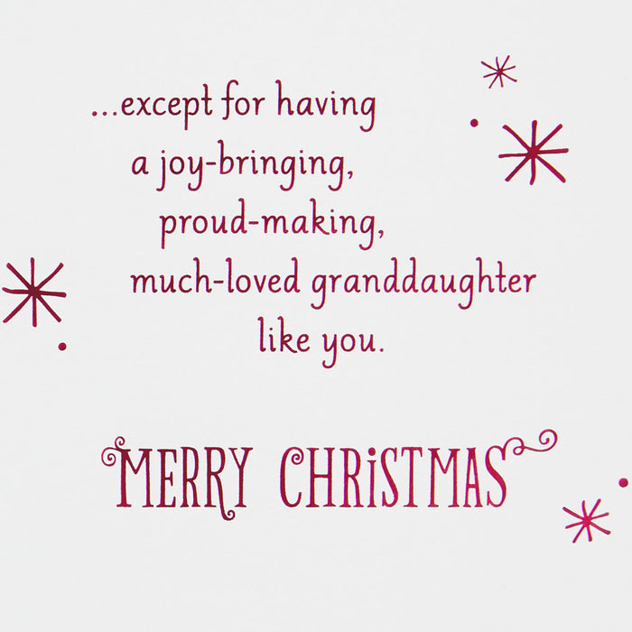 Joy, Pride and Love Christmas Card for Granddaughter